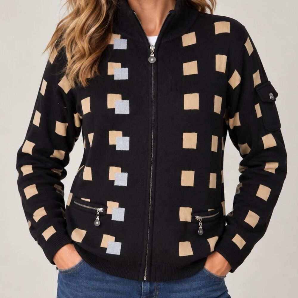 jamie Sadock Golf Sweater Womens Sz S Lined & Pockets!
